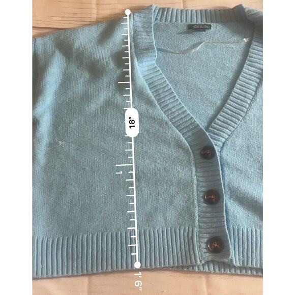 Wild Fable Slouchy Button-Front Cardigan- Sky Blue Women's XS NWT - Picture 4 of 9